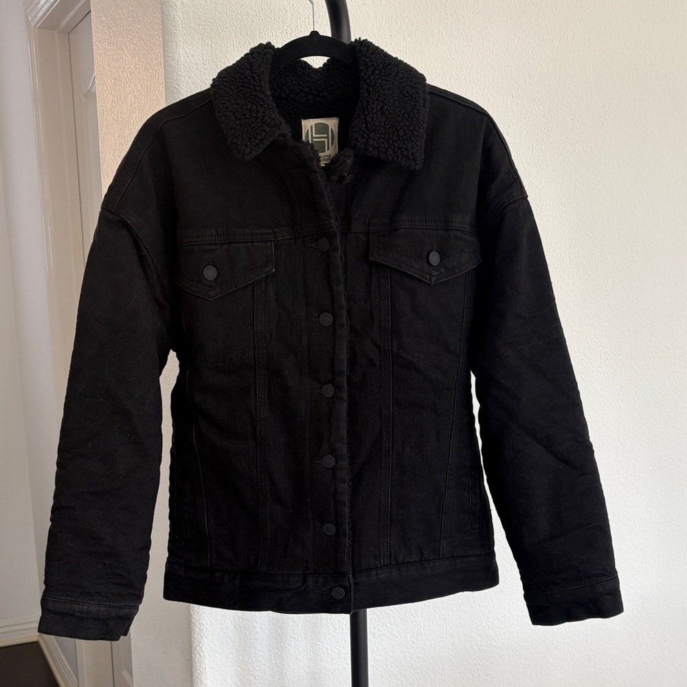Hoodlamb by Hemp Tailor Sherpa Lined Denim Jacket NWT Size S